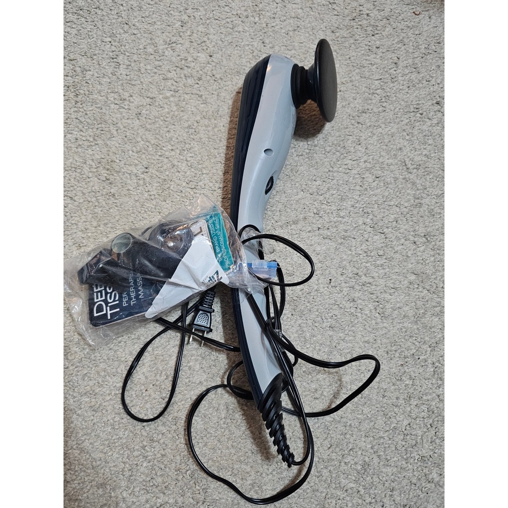 Wahl Deep Tissue Percussion Therapeutic Massager Handheld Corded Gray 4290-300